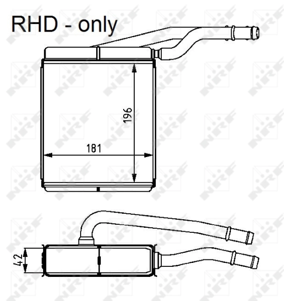 Radiador de forno (de aquecedor) NRF 54226 preço, a partir de 62,86 USD