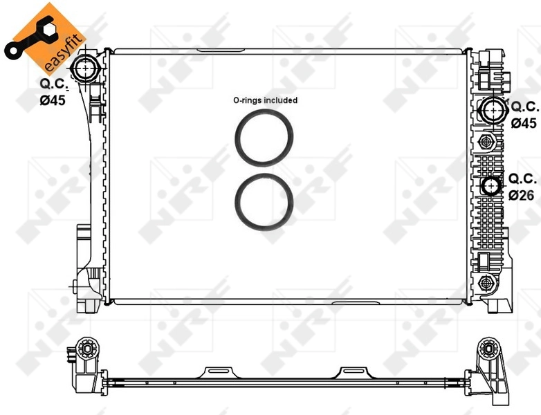 Radiador de esfriamento de motor M0171000 Jdeus