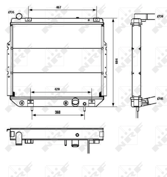 K52079498AC Fiat/Alfa/Lancia Radiador de esfriamento de motor