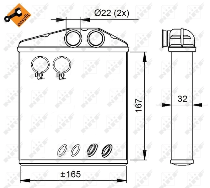 Compre Radiador de forno (de aquecedor) Opel Combo 