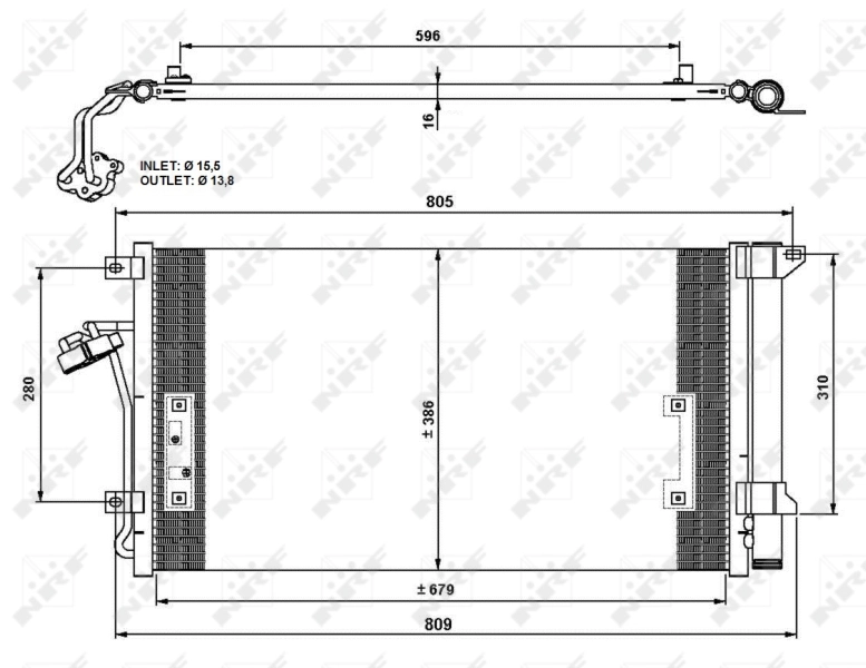 Radiador de aparelho de ar condicionado 35639 NRF