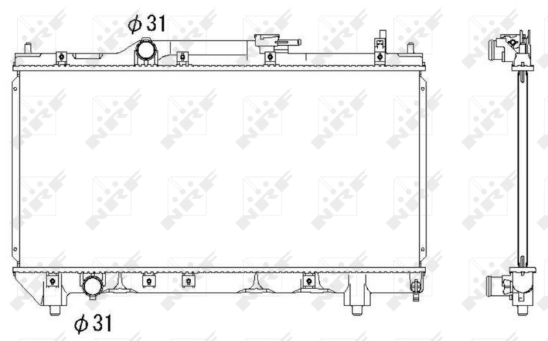 Radiador de esfriamento de motor para Toyota Avensis I T22