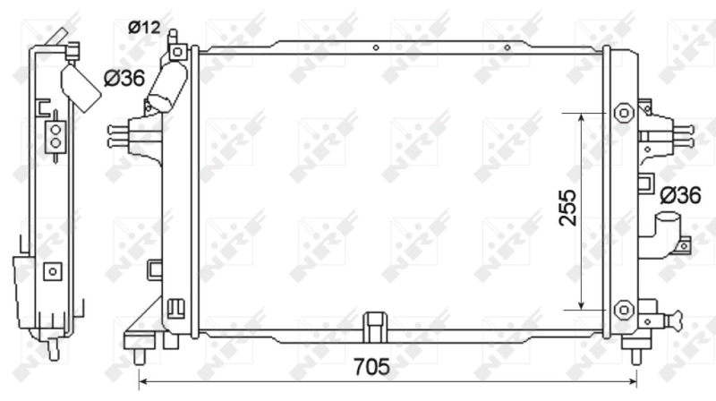 53145 NRF Radiador de esfriamento de motor