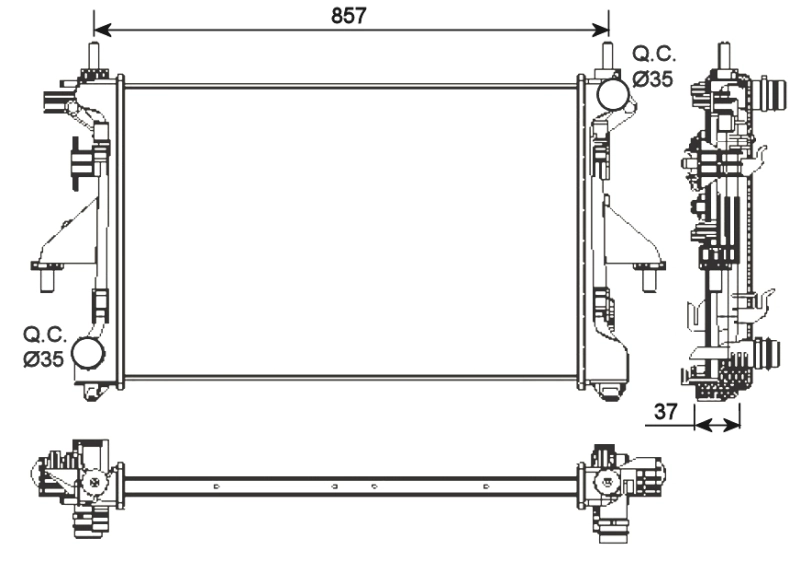 Compre 54202 NRF Radiador de esfriamento de motor