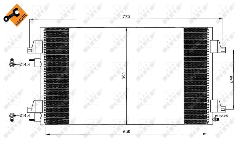 Compre 35447 NRF Radiador de aparelho de ar condicionado