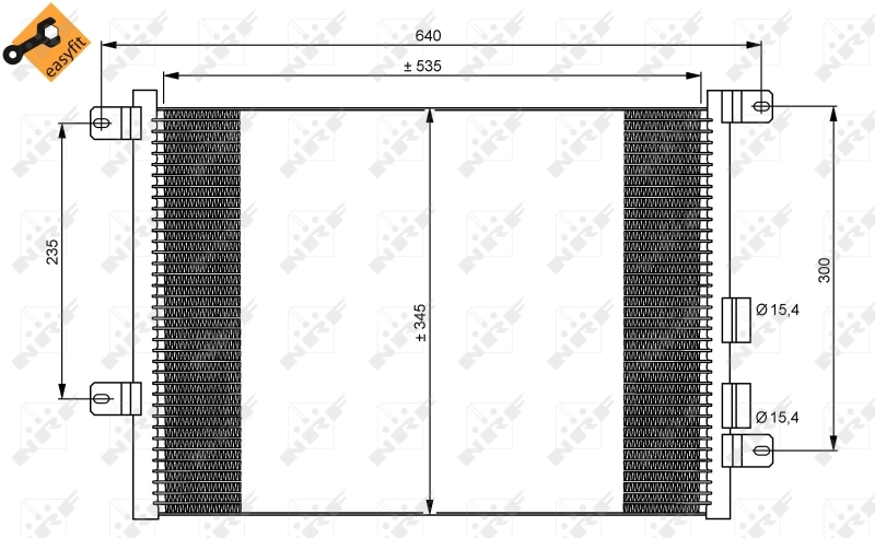 46790658 VAG Radiador de aparelho de ar condicionado