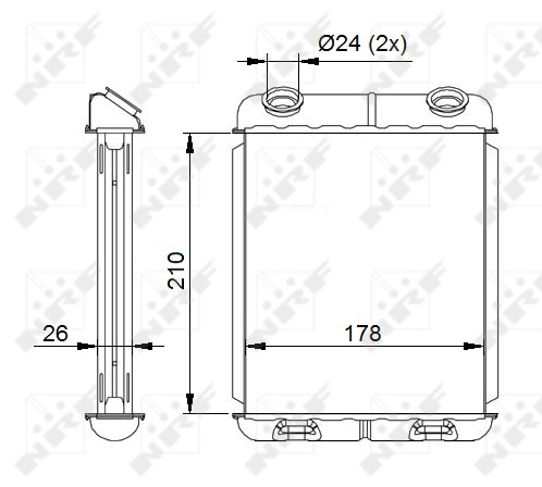 Radiador de forno (de aquecedor) 53669 NRF