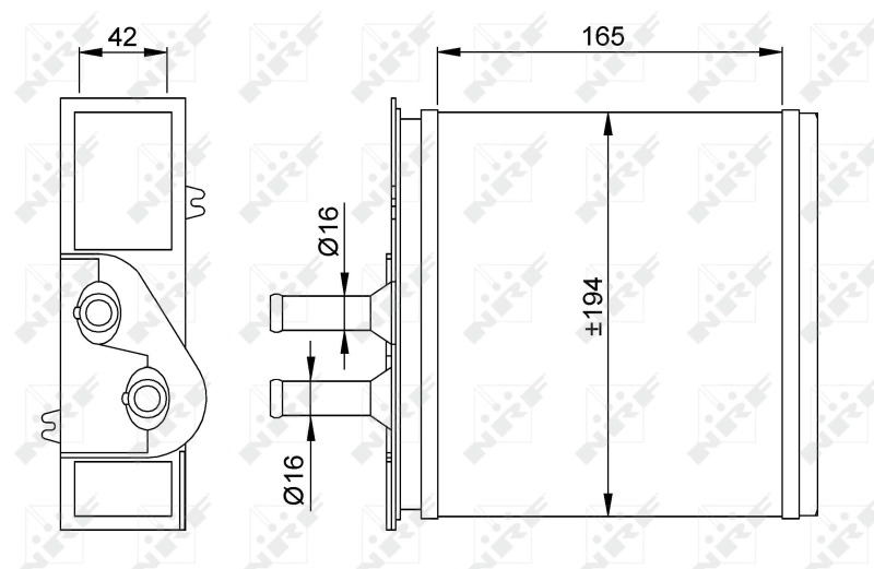 Radiador de forno (de aquecedor) 53204 NRF