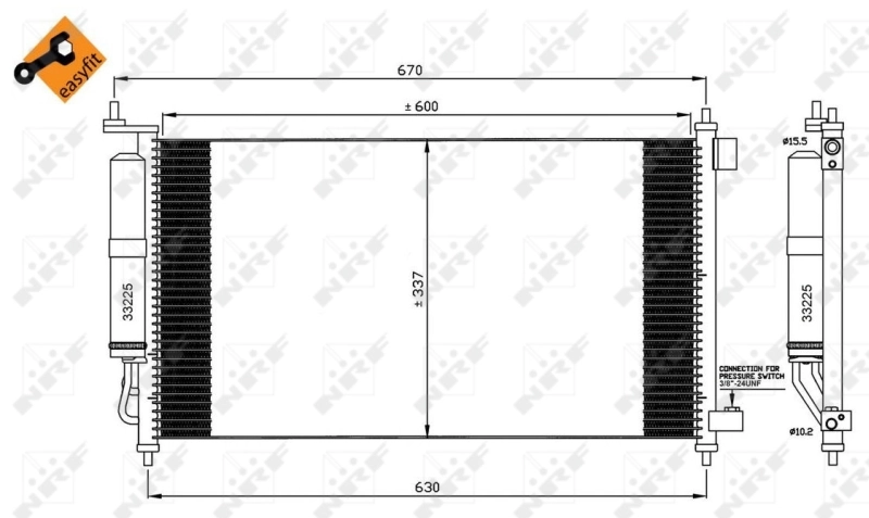Compre 35583 NRF Radiador de aparelho de ar condicionado