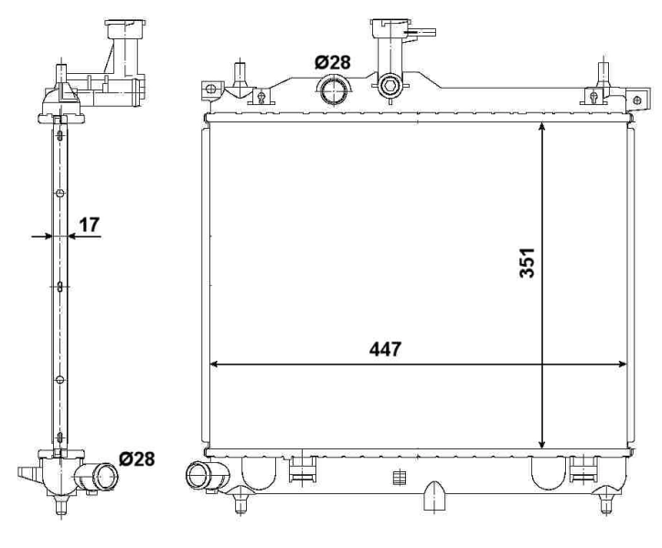 Compre 53029 NRF Radiador de esfriamento de motor