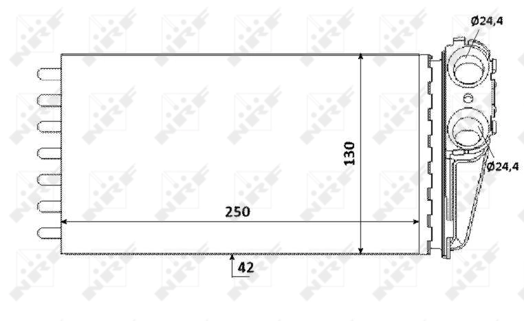 Radiador de forno (de aquecedor) NRF 53560 preço, a partir de 36,69 USD
