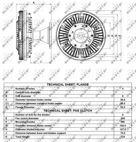 9062001122 Mercedes Acoplamento viscoso de ventilador de esfriamento