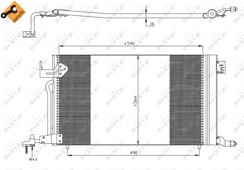 35304 NRF Radiador de aparelho de ar condicionado