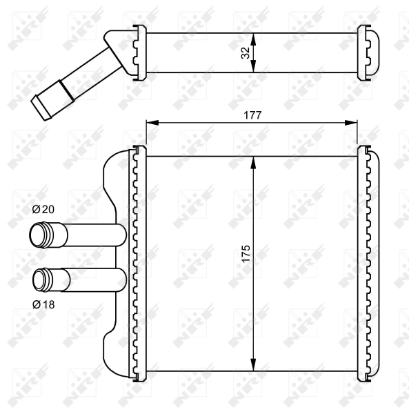 Radiador de forno (de aquecedor) 96201949 Opel