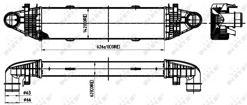 Radiador de intercooler NRF 30315