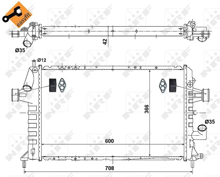 Compre 506616 NRF Radiador de esfriamento de motor