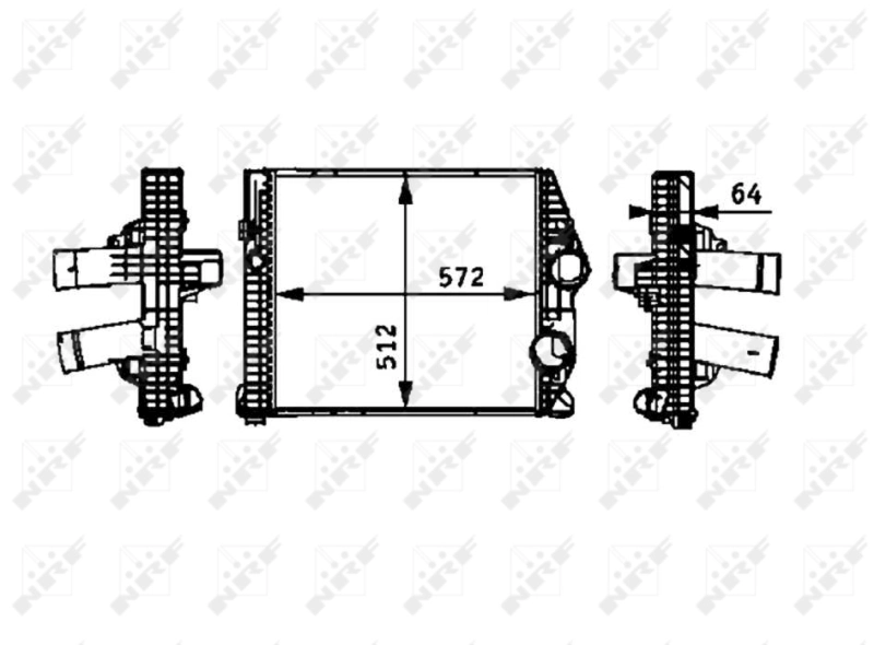 Radiador de intercooler A9585010301 Mercedes