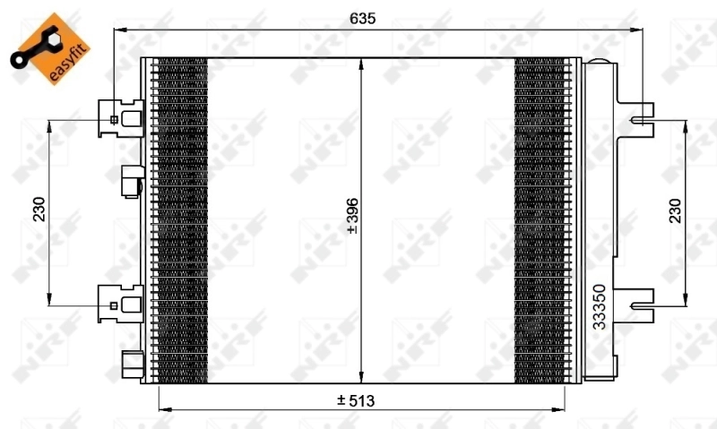35947 NRF Radiador de aparelho de ar condicionado