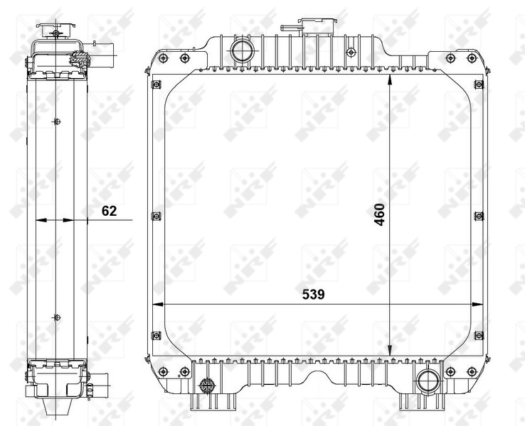 Radiador de esfriamento de motor 54069 NRF