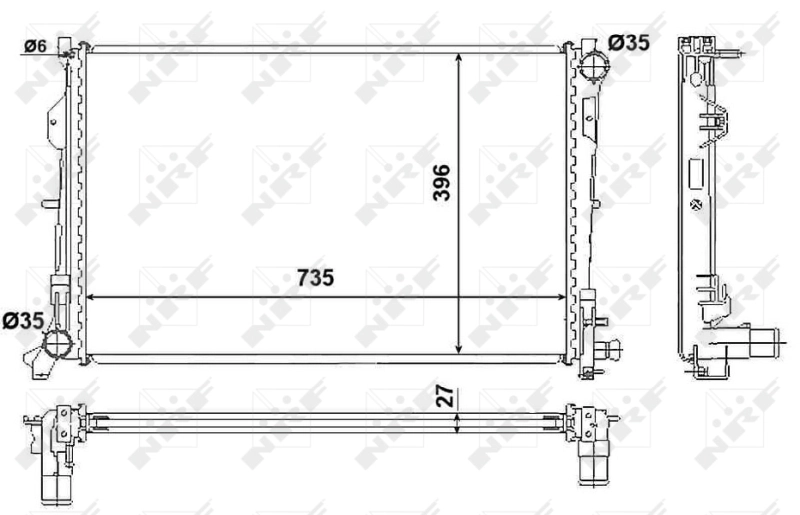 Compre 58230 NRF Radiador de esfriamento de motor