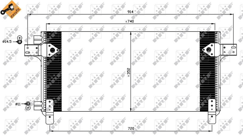 Radiador de aparelho de ar condicionado MAN 81619200032