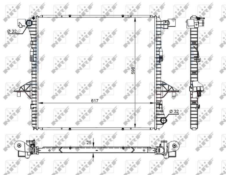 Radiador de esfriamento de motor Volkswagen AMAROK 2HA, 2HB, S1B, S6B, S7A, S7B ao melhor preço