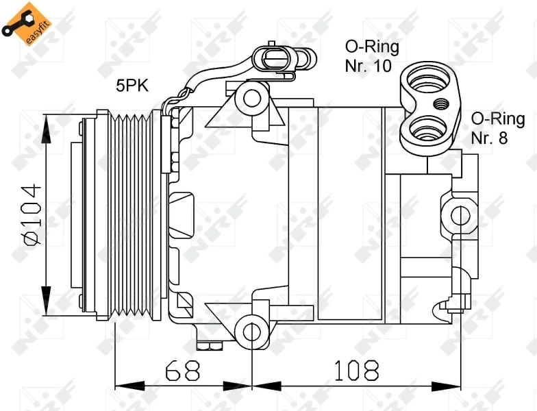 Compressor de aparelho de ar condicionado 5508KS5S Polcar