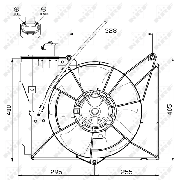 Difusor do radiador de esfriamento, montado com motor e roda de aletas NRF 47530 preço, a partir de 180,99 USD
