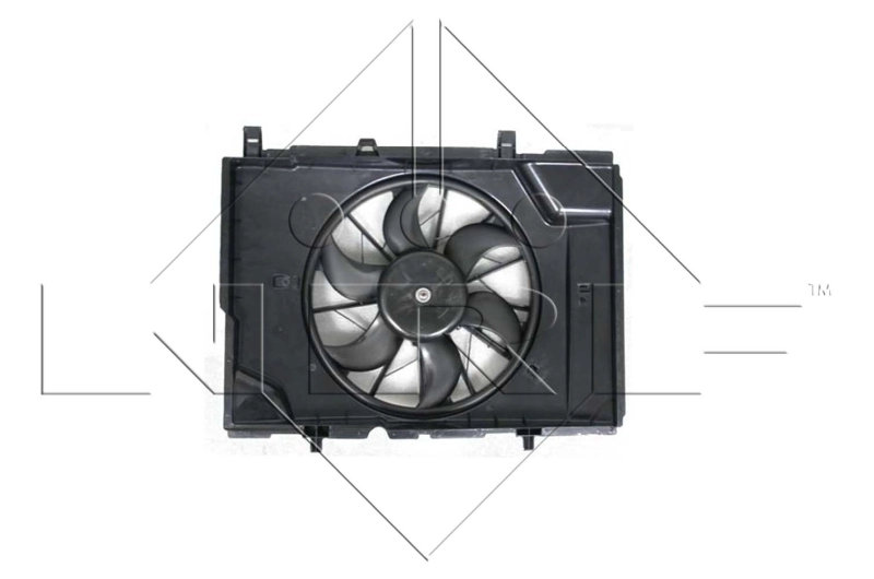 47466 NRF Difusor do radiador de esfriamento, montado com motor e roda de aletas