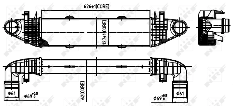 Radiador de intercooler 30314 NRF