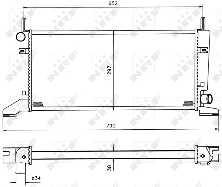  Radiador de esfriamento de motor Ford Orion II sedan (AFF) (1985 - 1990) II