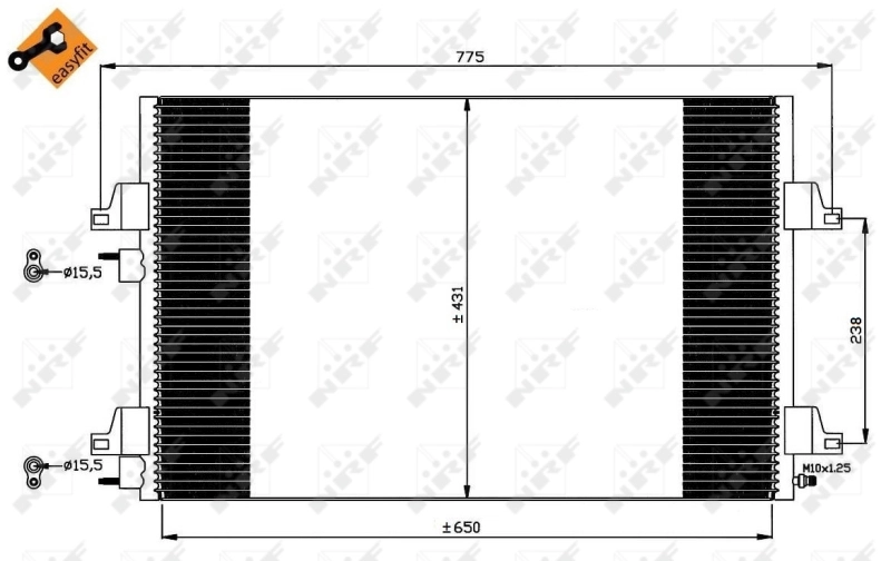 Radiador de aparelho de ar condicionado NRF 35749