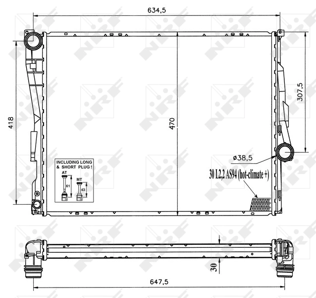Radiador de esfriamento de motor BM857 Magneti Marelli