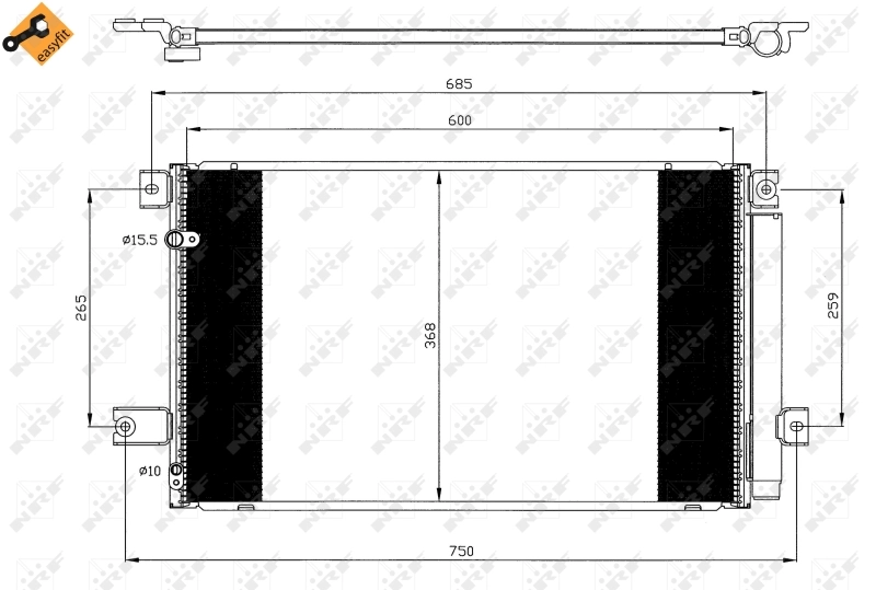 Compre 35628 NRF Radiador de aparelho de ar condicionado