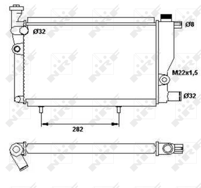 Radiador de esfriamento de motor 122003 Four Seasons