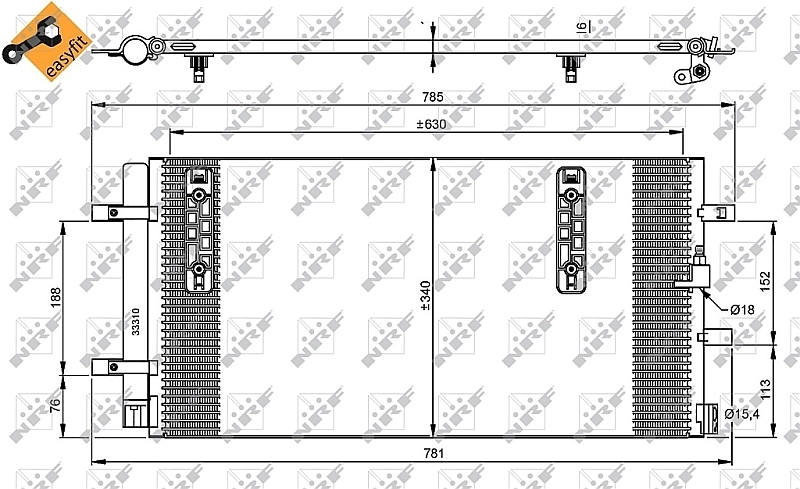 Radiador de aparelho de ar condicionado 35916 NRF