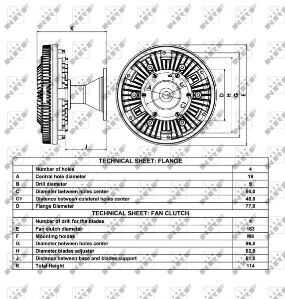 Acoplamento viscoso de ventilador de esfriamento A3662000622 Mercedes