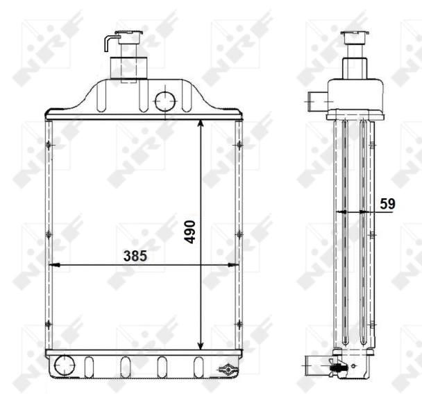 Radiador de esfriamento de motor 501768 NRF