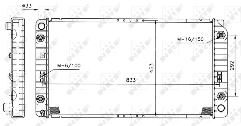Radiador de esfriamento de motor 50212 NRF