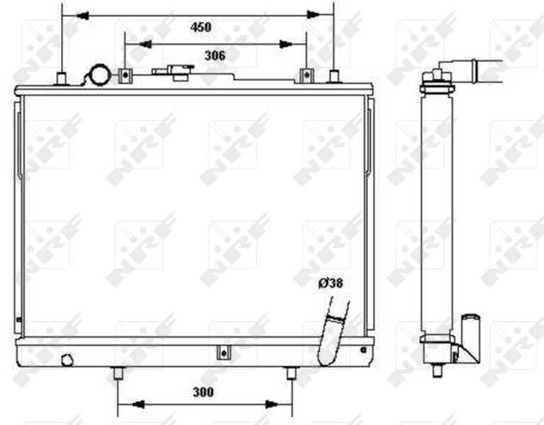 Compre 52233 NRF Radiador de esfriamento de motor