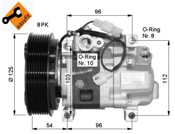 Compressor de aparelho de ar condicionado H12A1AE4DC VAG