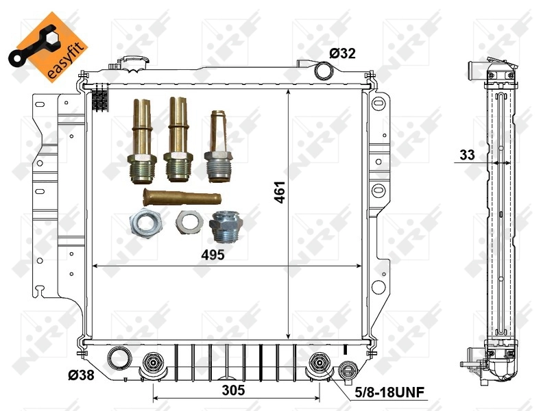 Radiador de esfriamento de motor NRF 50315