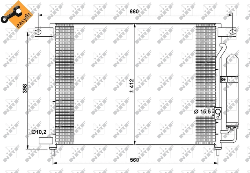 35766 NRF Radiador de aparelho de ar condicionado