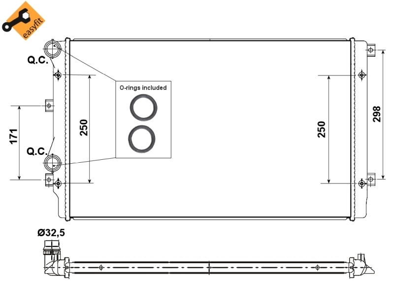 Radiador de esfriamento de motor NRF 53406