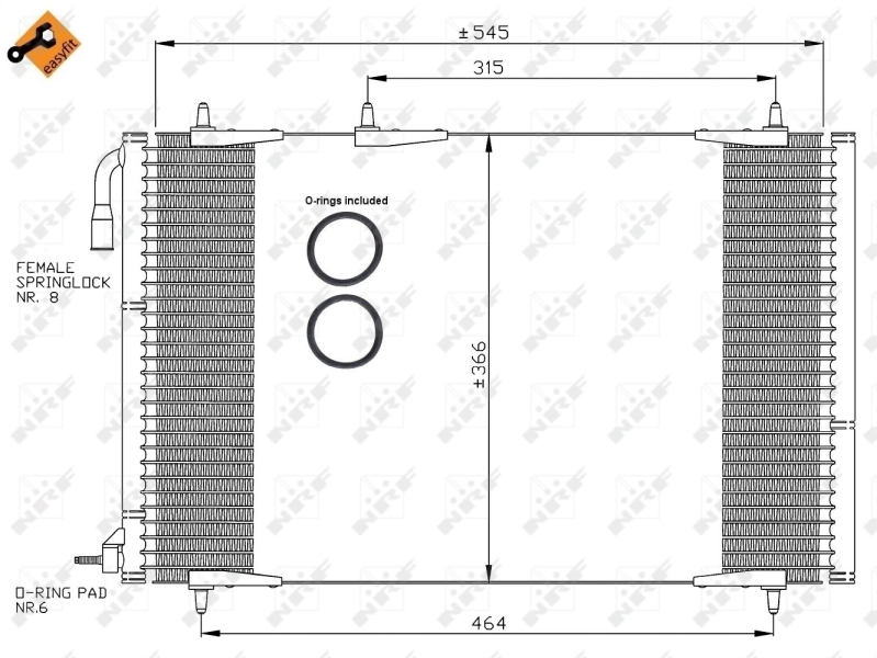 Radiador de aparelho de ar condicionado NRF 35836 preço, a partir de 66,63 USD
