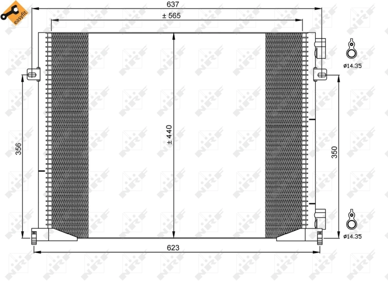 Radiador de aparelho de ar condicionado NRF 35482 preço, a partir de 113,88 USD