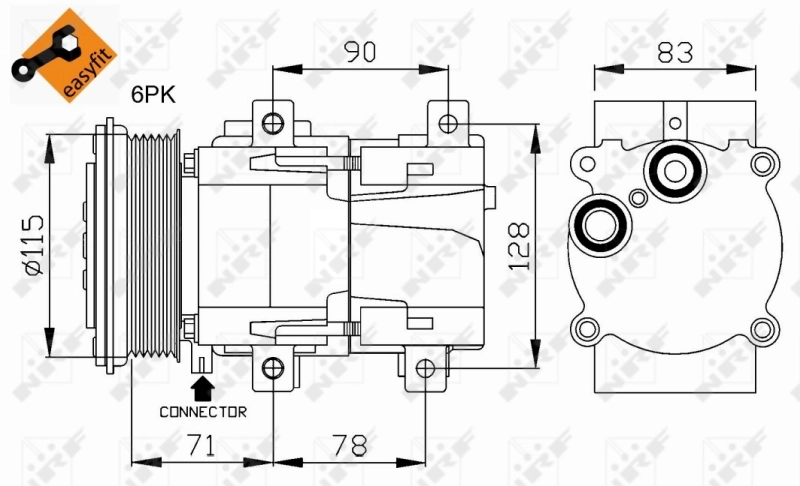 Compre 32110 NRF Compressor de aparelho de ar condicionado