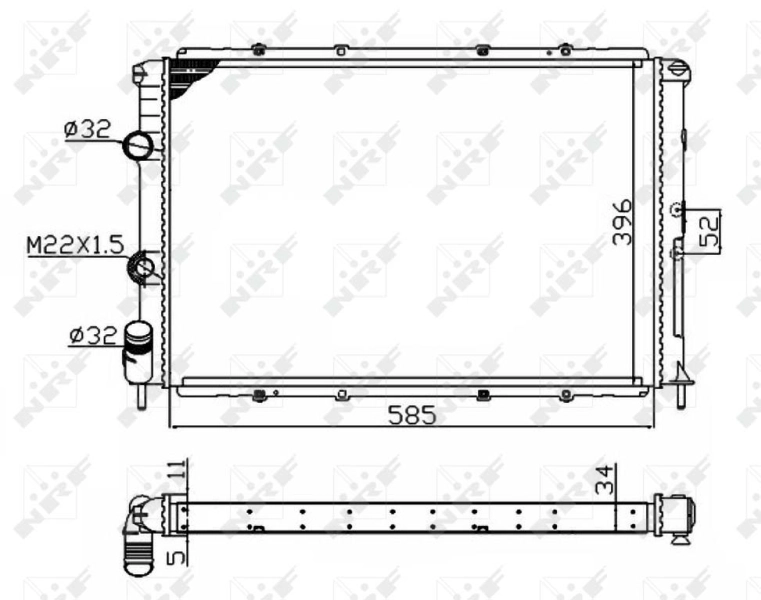 Compre 509503 NRF Radiador de esfriamento de motor
