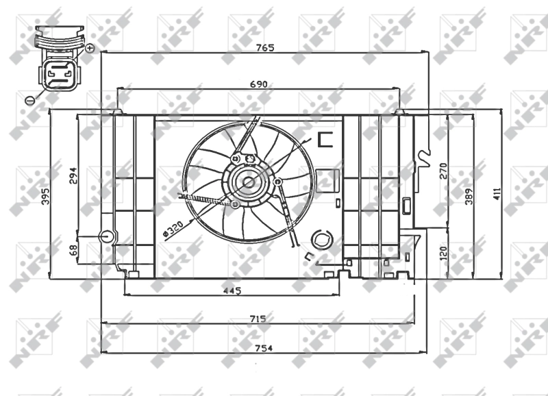 Ventilador (roda de aletas) do radiador de esfriamento NRF 47740 preço, a partir de 29,42 USD