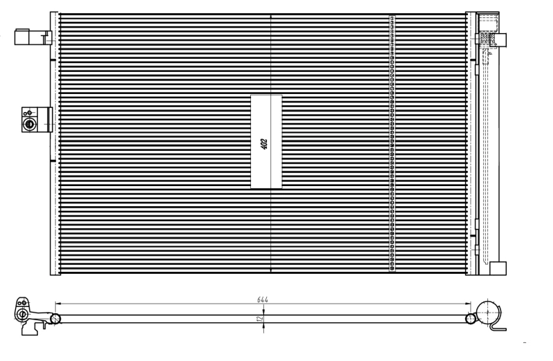 Radiador de aparelho de ar condicionado BMW X5  G05, F95 ao melhor preço